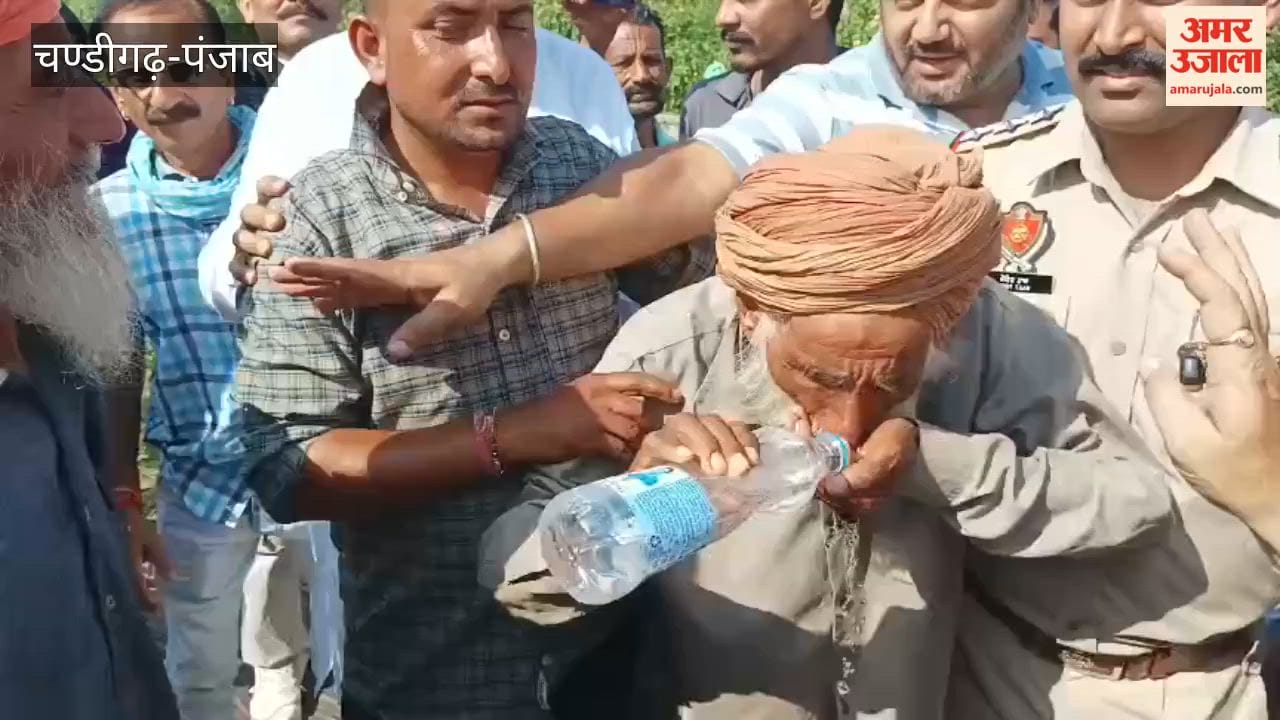 Both elderly men climbed down from the tower in Pathankot.
