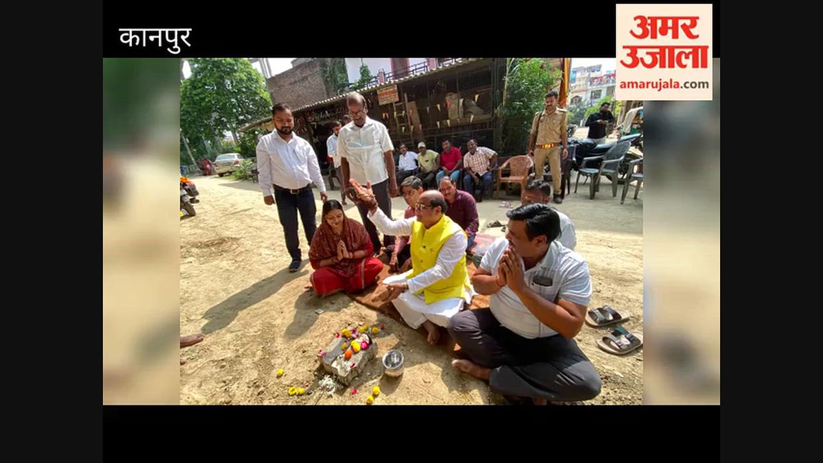 कानपुर: चार सबमर्सिबल पंप लगाने के लिए विधायक सुरेंद्र मैथानी ने किया भूमि पूजन