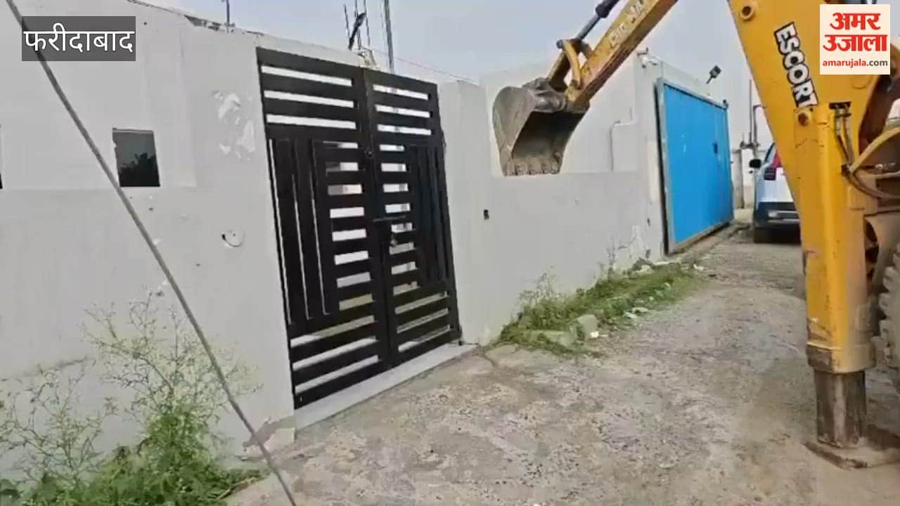 Demolition drive against an illegal colony in Kheri Gujran village Faridabad