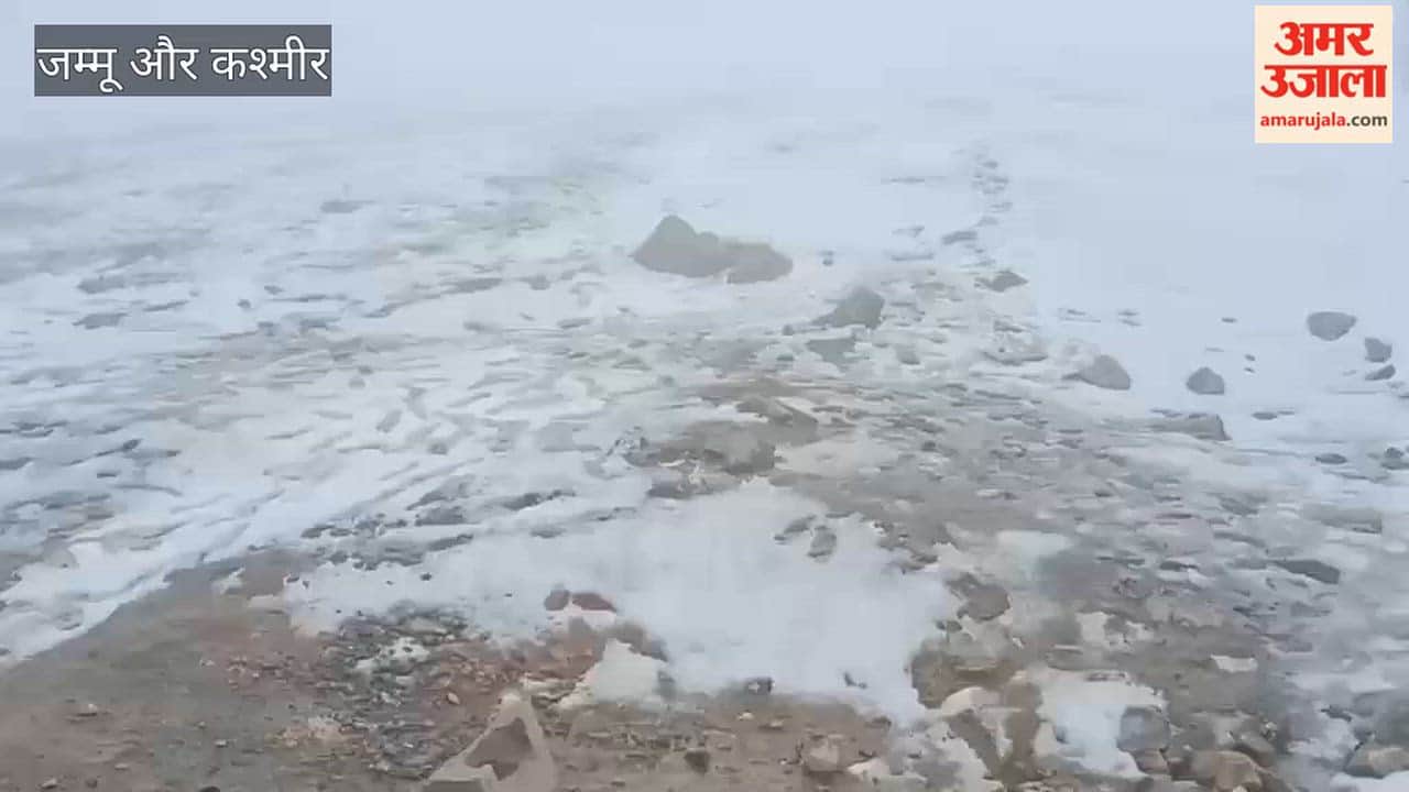 A white blanket of snow covers the hills of Shopian