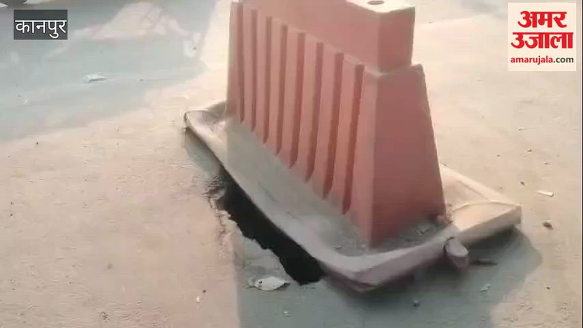 कानपुर: पीएसी मोड़ चौराहे के पास चैंबर का टूटा ढक्कन, हादसे का खतरा