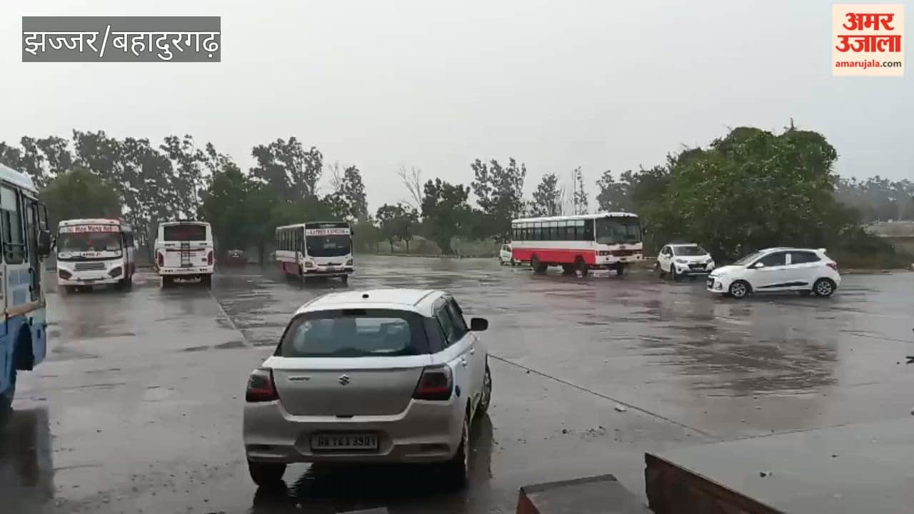 Heavy rain begins in Jhajjar; temperature drops by up to 6 degrees.