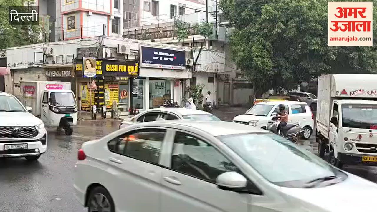 Video Rain in Delhi weather turns pleasant