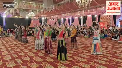 Gurugram: A group of Japanese and Korean enthusiasts performed Garba and Dandiya.