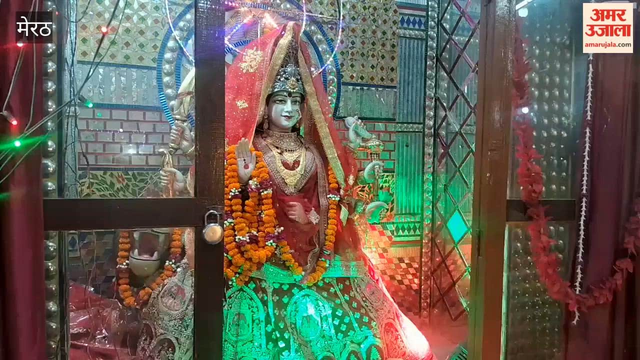 Navratri Celebrations at Rama Sankirtan Temple in Meerut, Devotees Dance to Mata Bhajans