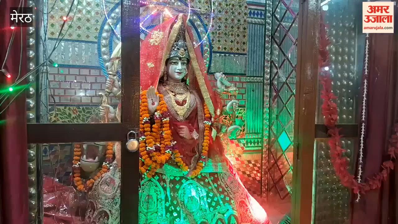 Navratri Celebrations at Rama Sankirtan Temple in Meerut, Devotees Dance to Mata Bhajans