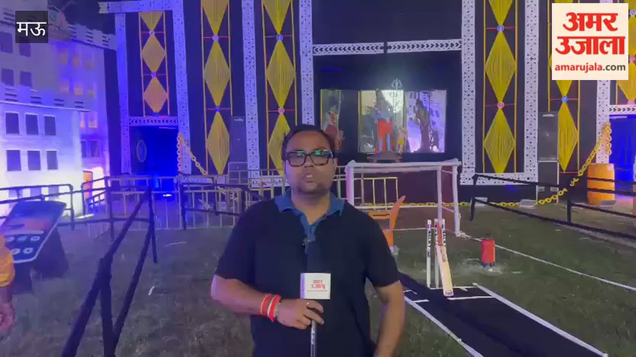 Doors opened Goddess Durga Hindi Bhawan in Mau grand tableau universe captivated devotees