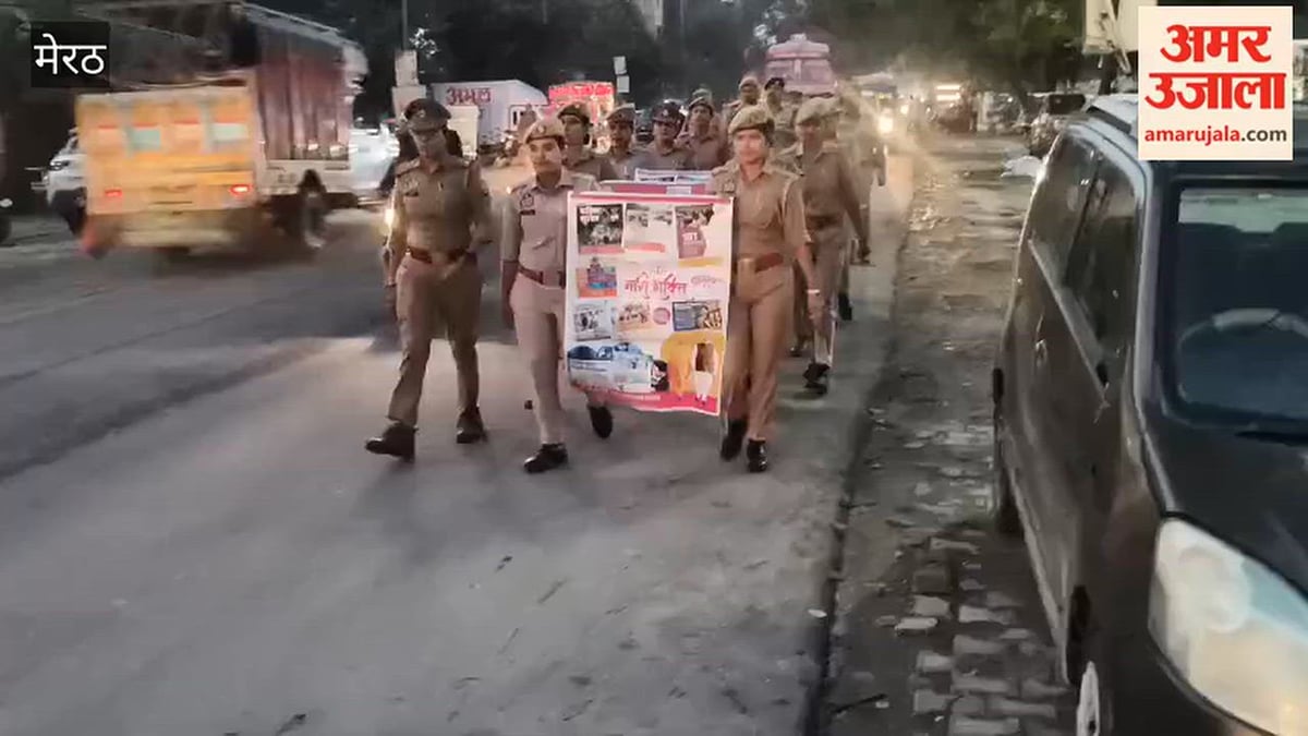 मिशन शक्ति अभियान: महिला सुरक्षा, सम्मान और स्वावलम्बन के प्रति किया जागरूक, खरखौदा में एसपी देहात ने पुलिस बल के साथ निकाला पैदल मार्च