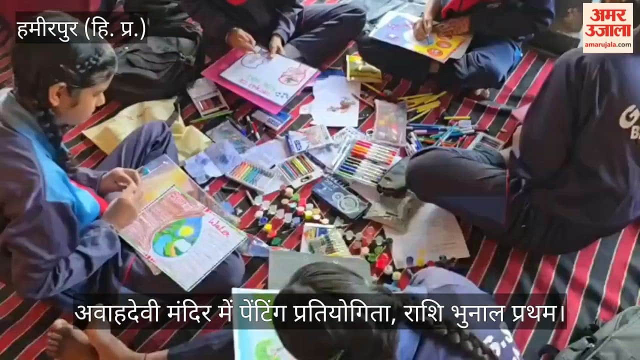 Video: Painting competition at Awahdevi Temple; Rashi Bhunal takes first place