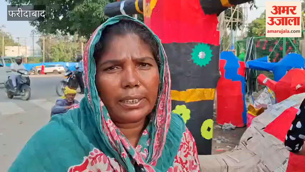 Faridabad Ruby from Kannauj is making Ravana effigies