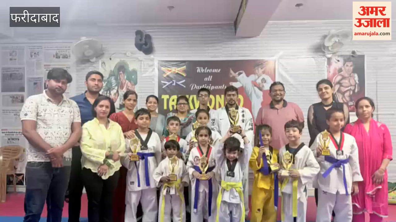 Players showcased their prowess at the district-level Taekwondo belt competition.
