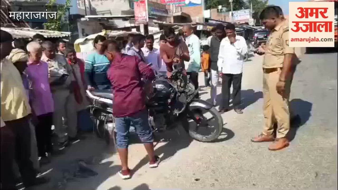 Roadways bus hits a motorcycle at Barohiya intersection two people critically injured