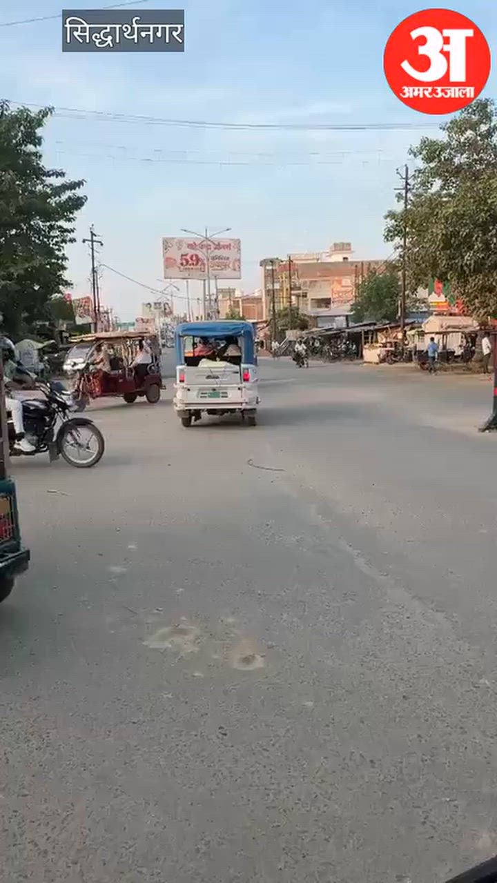 डिवाइडर के मोड़ में फंस रहे ट्रक-बस, लग रहा जाम