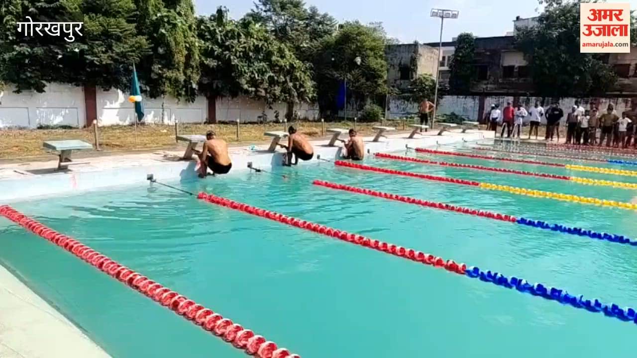 Children Showcase Their Swimming Skills at Regional Championship at Syed Modi Railway Stadium