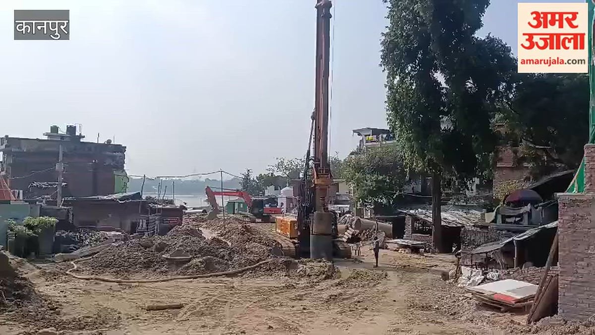 गंगा नदी पर नए पुल के निर्माण के लिए पायलिंग का काम शुरू