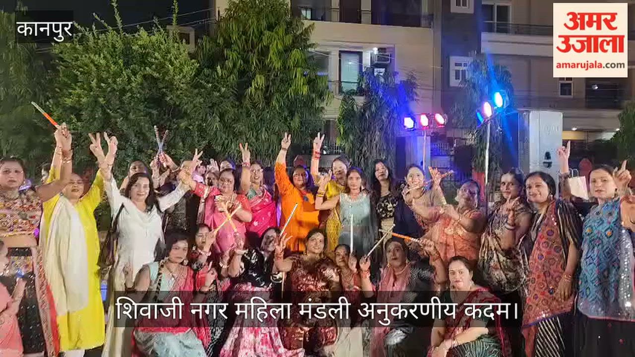 Kanpur Environmental message conveyed by using steel utensils during Kanya Bhoj alongside Garba celebrations