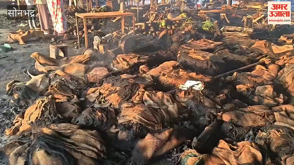 तीन आढ़तियों की दुकानें और वाहन जलकर राख, VIDEO