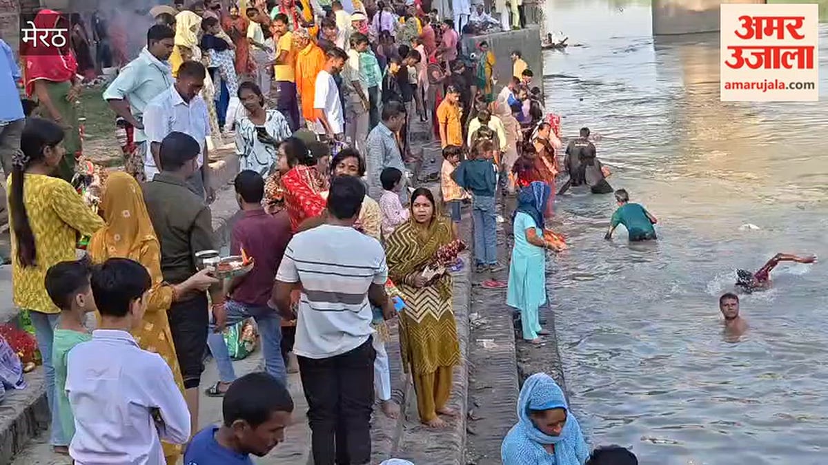 Meerut: श्रद्धा और उल्लास के साथ निकली मां दुर्गा की यात्रा, गंगनहर में प्रतिमा विसर्जन