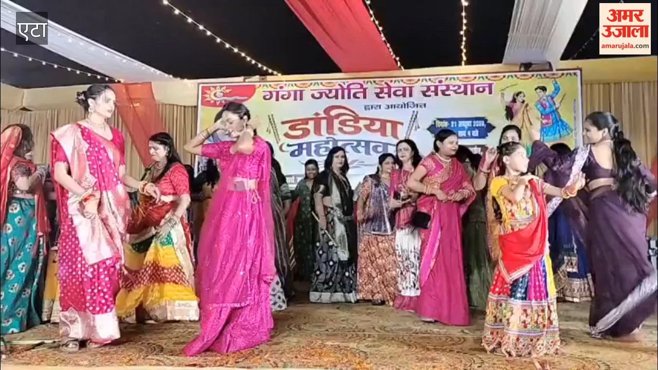 Feet danced to the rhythmic clatter of dandiya sticks, with women adorned in colorful attire.