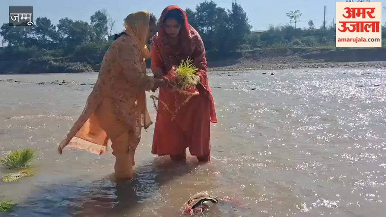 On Ram Navami, thousands of devotees immersed 'sakh' (sprouted grain offerings) in the Basantar River, while a massive surge of devotees gathered at the Chichi Mata Temple.