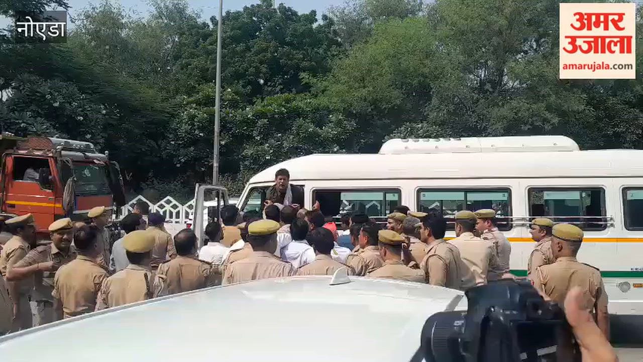 Farmers heading to protest at the Yamuna Authority were taken into custody by the police