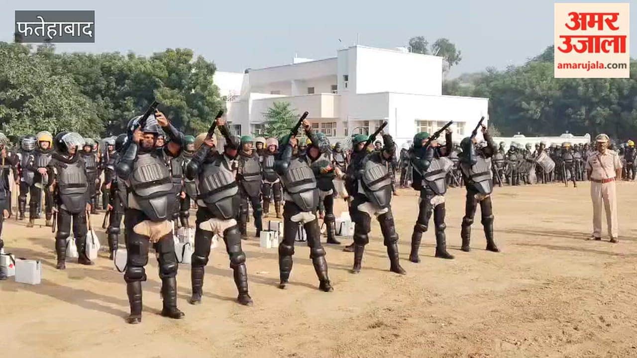 In Fatehabad, police tested their preparedness through a mock drill, practicing crowd control using water cannons.