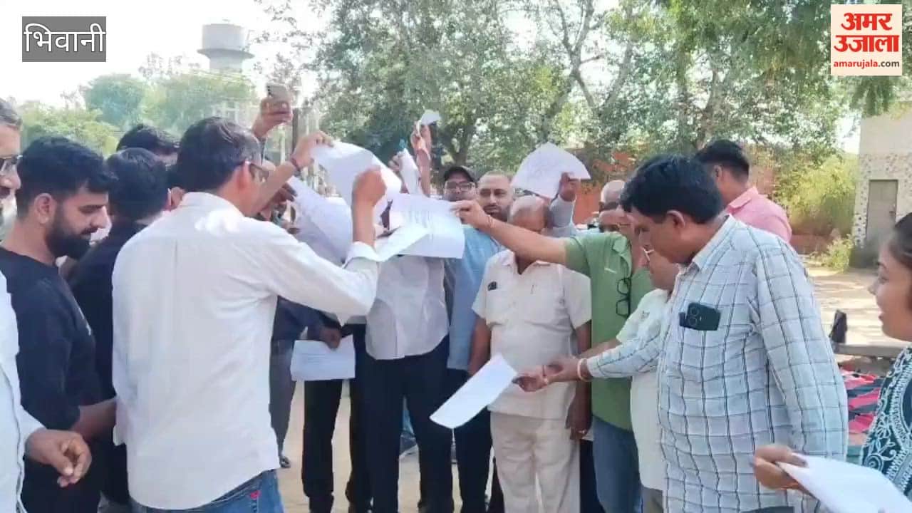 In Loharu, electricity department employees burned copies of the license granted to a private company.