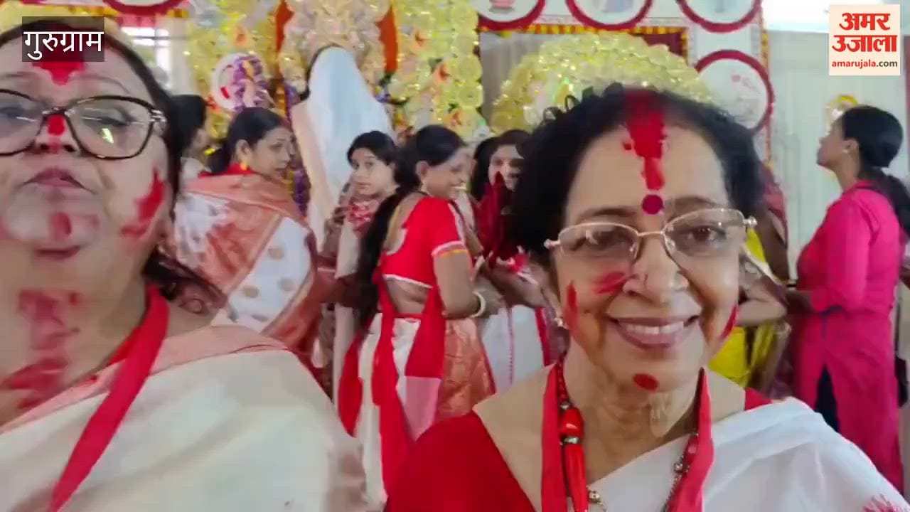 Gurugram: Goddess Durga bid farewell with 'Sindoor Khela'