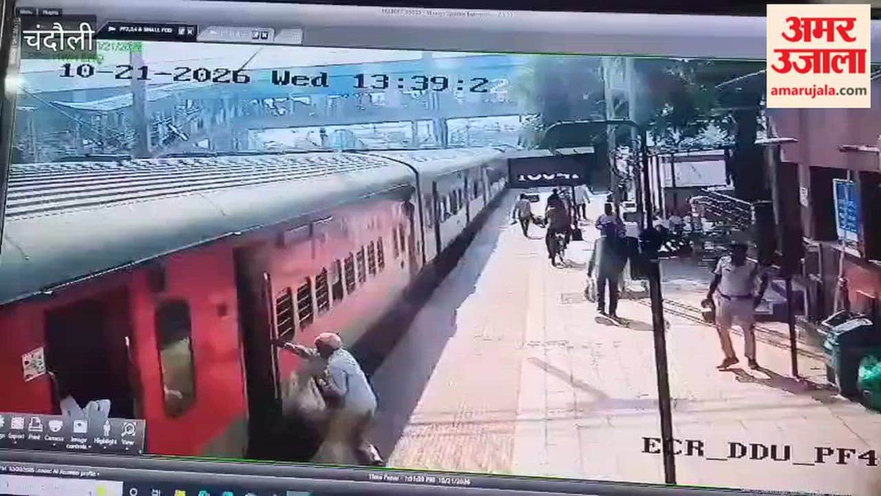 VIDEO: Passenger gets trapped between train and platform; RPF jawan saves his life