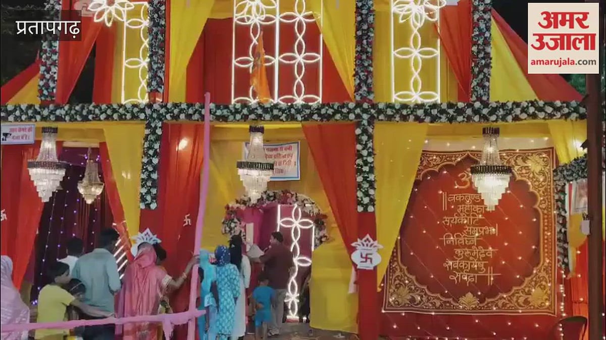 राजमा की साड़ी, मूंगफली का शेर, मां वैष्णो देवी की थीम पर सजा दुर्गा पूजा पंडाल
