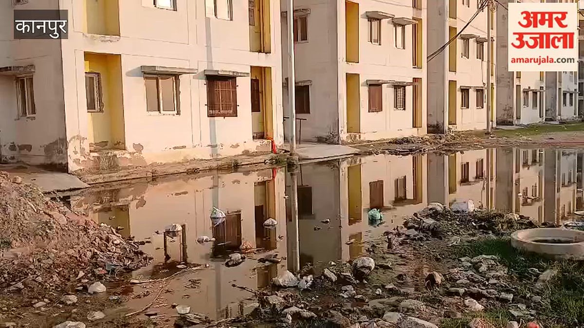 कानपुर: तीन साल से बदहाल सड़क सीवर के भराव से बना तालाब