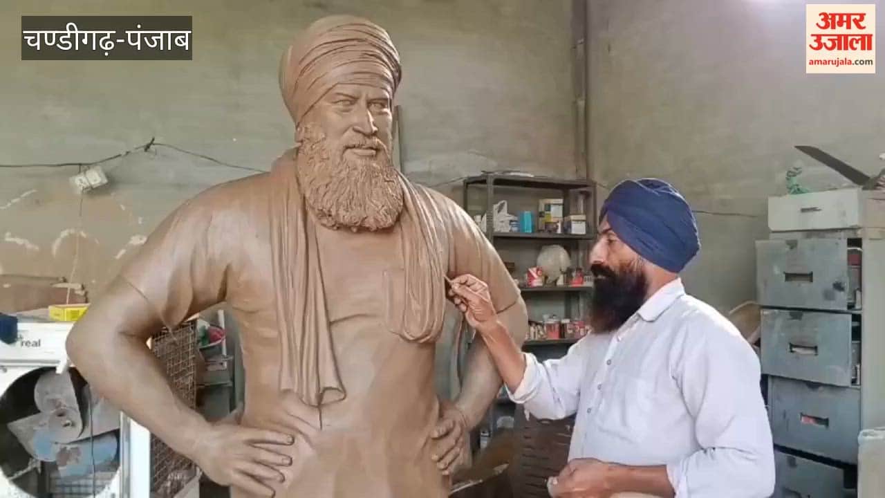 Sculptor from Moga creates a 7-foot-tall statue of Parvinder Singh Jhota