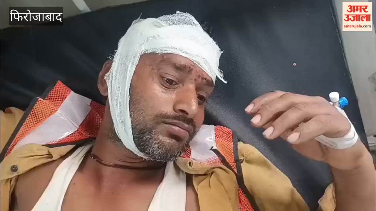 A labourer fell 18 feet from a flyover under construction and broke his leg, raising questions about safety measures.