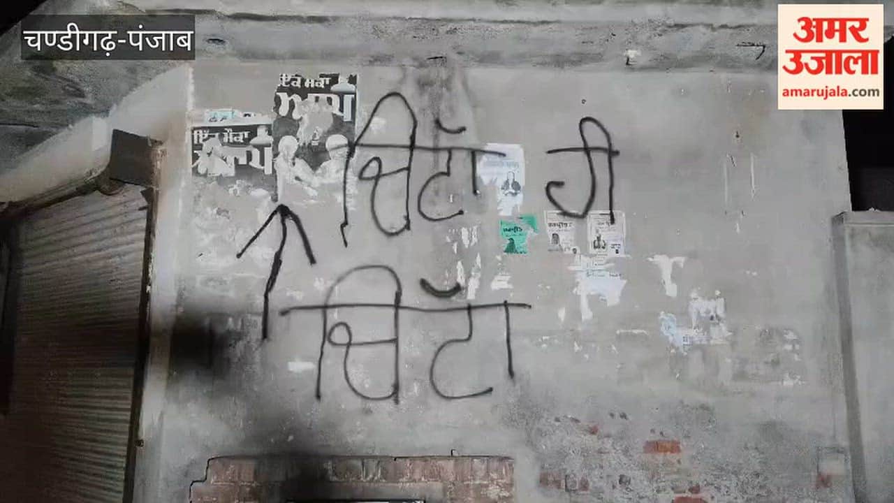 In Bathinda Nursing Colony, miscreants have written chitta hi chitta