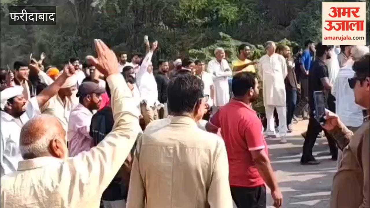 Clash between villagers and police to go to protest site near Hanuman temple on Gurugram road