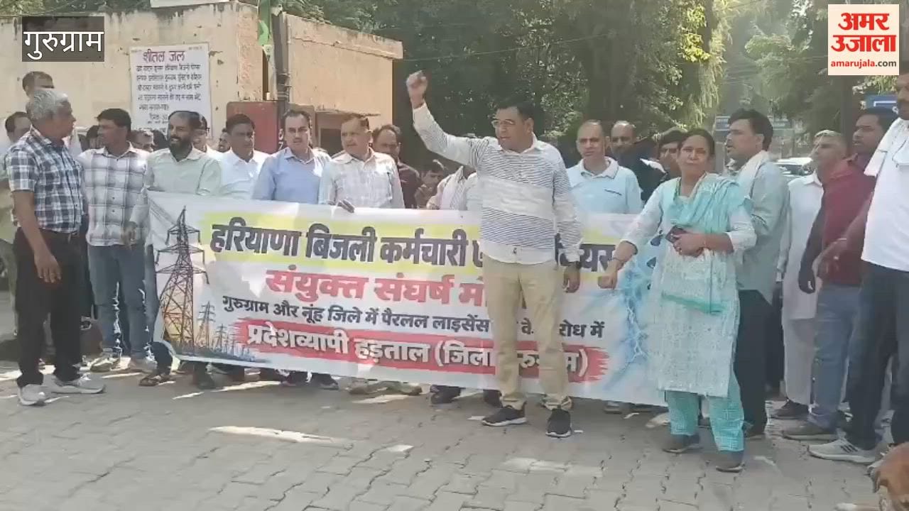 Employees strike continues at Gurugram electricity department office