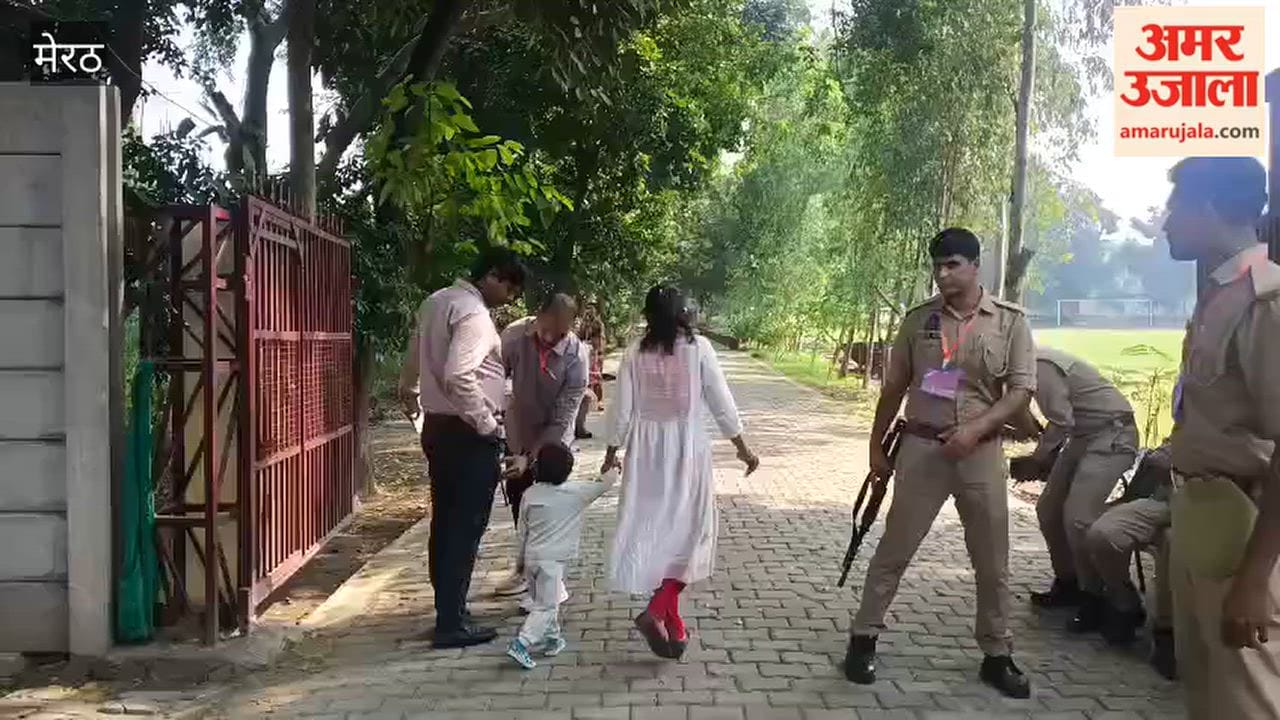 Meerut: Strict surveillance at polling booths for MLC elections; voters granted entry only after screening
