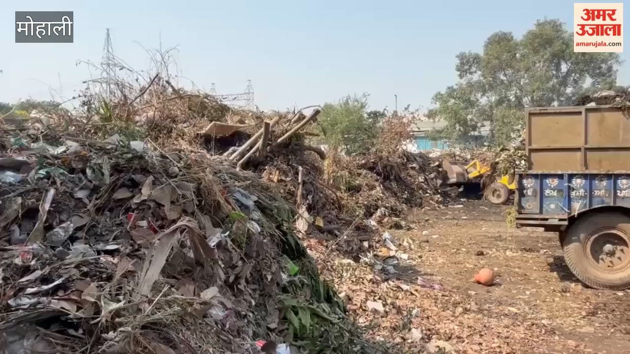At the RMC point in Shahi Majra, Mohali, garbage was cleared using a JCB machine in anticipation of the Mayor's arrival—yet the Mayor never showed up.