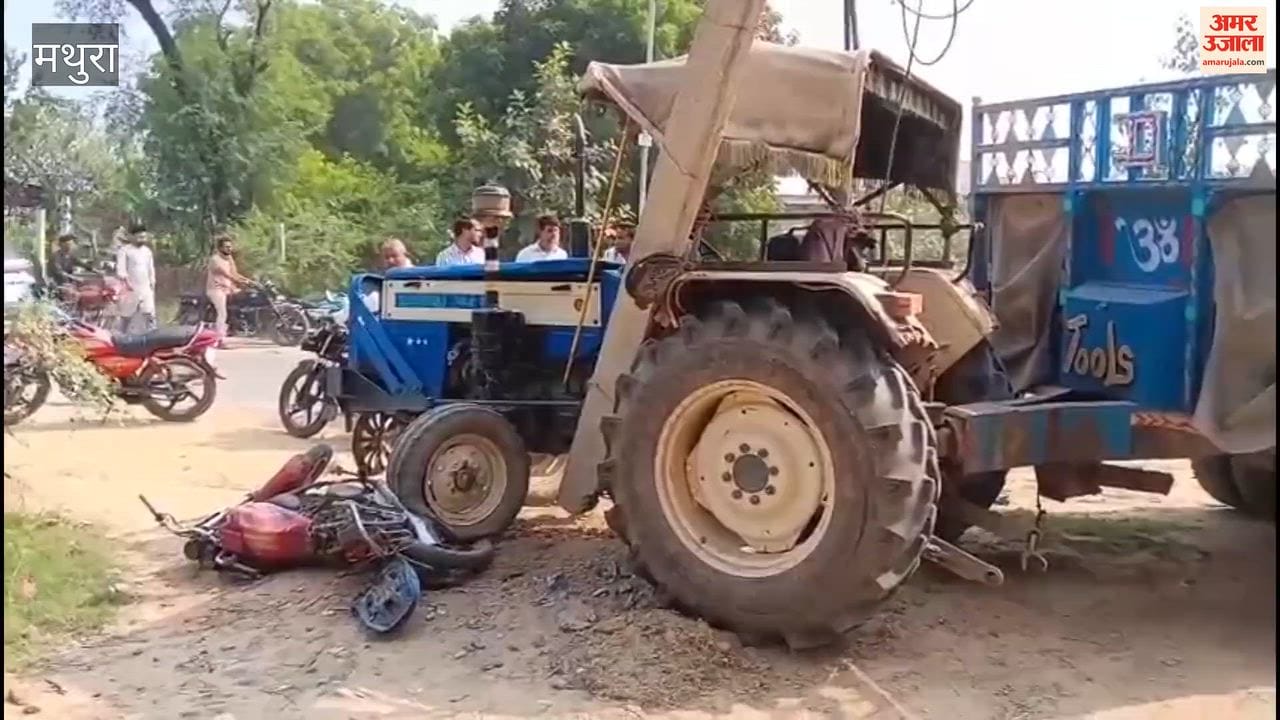 Speeding tractor-trolley runs over elderly cyclist; he dies.