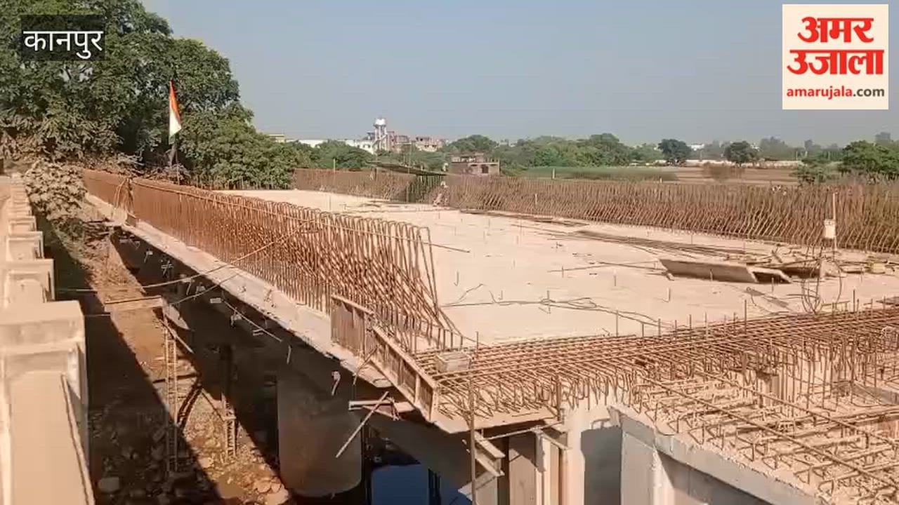 Kanpur: Bridge construction resumes as water level of Non River drops