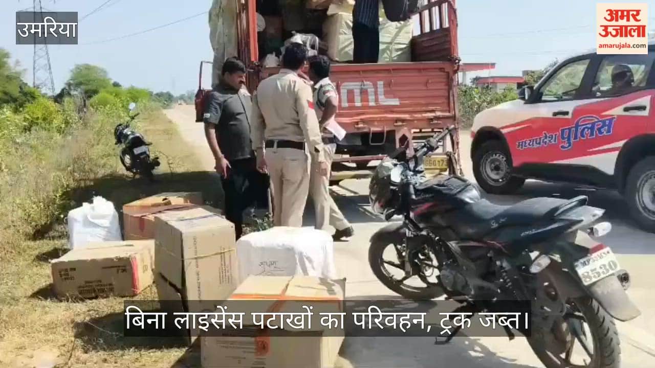 Umaria: Truck Carrying Firecrackers Without License Seized; No Fire Safety Equipment, Goods Worth 3.4 Lakh
