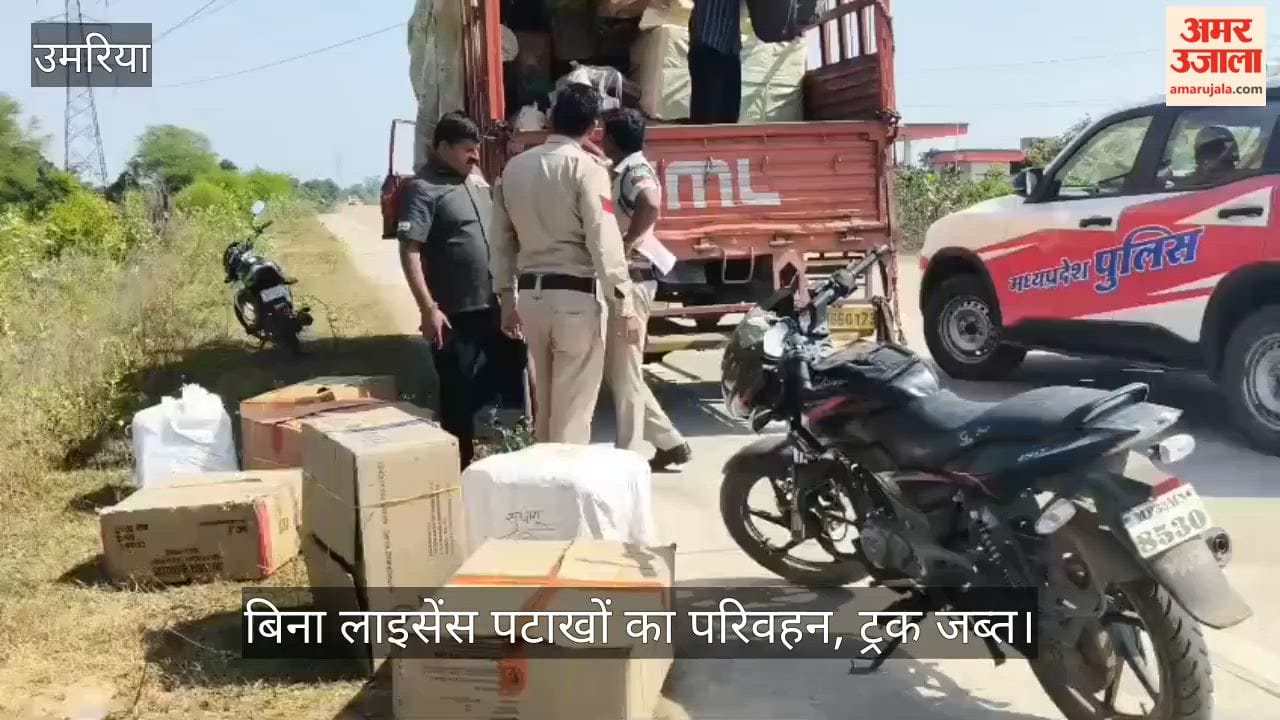 Umaria: Truck Carrying Firecrackers Without License Seized; No Fire Safety Equipment, Goods Worth 3.4 Lakh